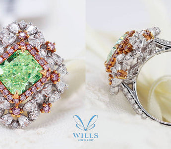 WILLS 款式鑒賞 ~ 美感與價值收藏 - 華美綠鑽戒指 - WILLS JEWELLERY