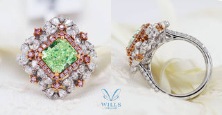 WILLS 款式鑒賞 ~ 美感與價值收藏 - 華美綠鑽戒指 - WILLS JEWELLERY