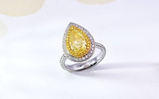 WILLS 款式鑒賞 ~ 完熟的檸檬 · 天然梨形黃鑽鑽石戒指 - WILLS JEWELLERY