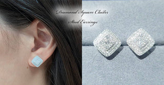 WILLS 新貨速遞 ~ 華麗四方鑲鑽耳環 - WILLS JEWELLERY