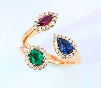 WILLS 款式鑒賞 ~ 三大寶石的瑰麗．三寶戒指 - WILLS JEWELLERY