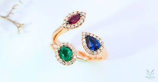 WILLS 款式鑒賞 ~ 三大寶石的瑰麗．三寶戒指 - WILLS JEWELLERY