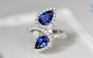 WILLS 款式鑒賞 ~ 雙藍寶石圍鑽戒指 - WILLS JEWELLERY