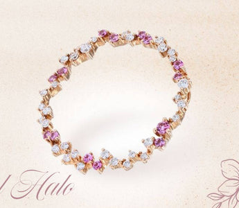 WILLS 新貨速遞 ~ 花環粉寶石鑽石吊墜 - WILLS JEWELLERY