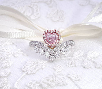 WILLS 款式鑒賞 ~ 貴族少女 · 天然心形粉鑽鑽石戒指 - WILLS JEWELLERY