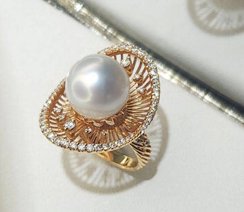 WILLS 款式鑒賞 ~  流線戒指  · 南洋珍珠 - WILLS JEWELLERY