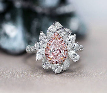 WILLS 款式鑒賞 ~ 雪櫻之景 - 梨形粉鑽戒指 - WILLS JEWELLERY