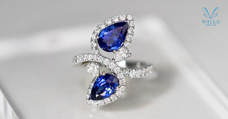 WILLS 款式鑒賞 ~ 雙藍寶石圍鑽戒指 - WILLS JEWELLERY