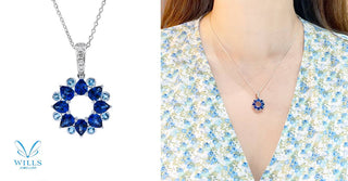 WILLS 款式鑒賞 ~ 藍色盛宴：藍寶石與海藍寶煙花吊墜 - WILLS JEWELLERY