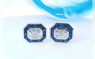 WILLS 款式鑒賞 ~  給父親的愛  · 藍寶石鑽石袖口扣 - WILLS JEWELLERY