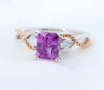 WILLS 款式鑒賞 ~ 扭結戒指．紫色藍寶石 - WILLS JEWELLERY