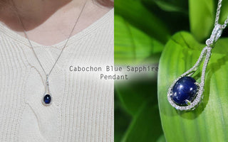 WILLS 新貨速遞 ~ Cabochon卜面切割藍寶石鑽石吊墜 - WILLS JEWELLERY