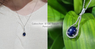 WILLS 新貨速遞 ~ Cabochon卜面切割藍寶石鑽石吊墜 - WILLS JEWELLERY
