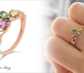 WILLS 新貨速遞 ~ 《扭紋線戒》彩寶石鑽石戒指II - WILLS JEWELLERY