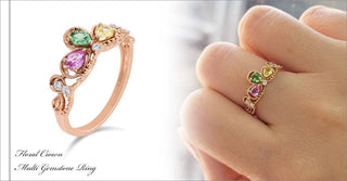 WILLS 新貨速遞 ~ 《扭紋線戒》彩寶石鑽石戒指II - WILLS JEWELLERY