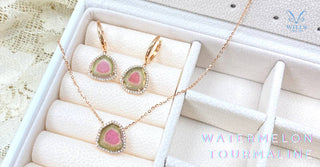 WILLS 款式鑒賞 ~ 西瓜碧璽(Watermelon Tourmaline)鑽石套裝 - WILLS JEWELLERY
