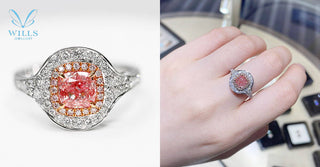 WILLS 款式鑒賞 ~ 鮮粉紅鑽石 X 古典鑲鑽戒指 - WILLS JEWELLERY