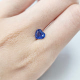 1.12ct 天然心形切割矢車菊藍寶石 (附証書) - WILLS JEWELLERY