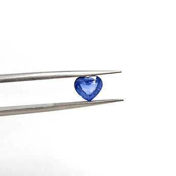 1.12ct 天然心形切割矢車菊藍寶石 (附証書) - WILLS JEWELLERY