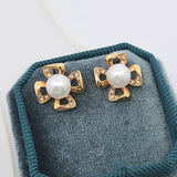 花形耳環・7mm日本Akoya珍珠 - WILLS JEWELLERY