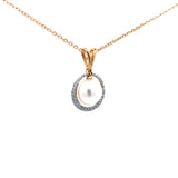 圓形層次吊墜 • 8mm日本Akoya珍珠 - WILLS JEWELLERY