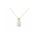 小花形吊墜 • 8mm日本Akoya珍珠 - WILLS JEWELLERY