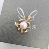 花形層次吊墜 • 8mm日本Akoya珍珠 - WILLS JEWELLERY