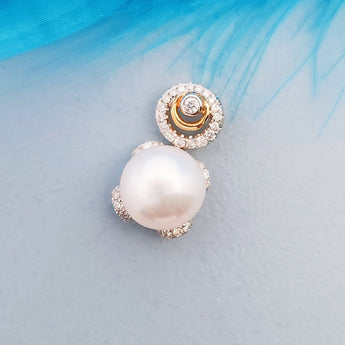 小花形吊墜 • 8mm日本Akoya珍珠 - WILLS JEWELLERY