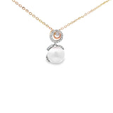 小花形吊墜 • 8mm日本Akoya珍珠 - WILLS JEWELLERY