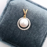 圓形層次吊墜 • 8mm日本Akoya珍珠 - WILLS JEWELLERY