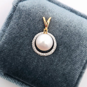 圓形層次吊墜 • 8mm日本Akoya珍珠 - WILLS JEWELLERY