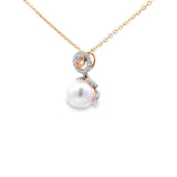 小花形吊墜 • 8mm日本Akoya珍珠 - WILLS JEWELLERY