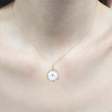 雙圈吊墜 • 9mm日本Akoya珍珠 - WILLS JEWELLERY