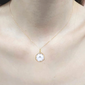 雙圈吊墜 • 9mm日本Akoya珍珠 - WILLS JEWELLERY