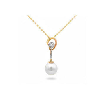 流線形吊墜 • 9mm日本Akoya珍珠 - WILLS JEWELLERY