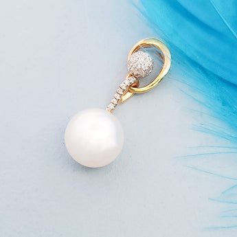 流線形吊墜 • 9mm日本Akoya珍珠 - WILLS JEWELLERY