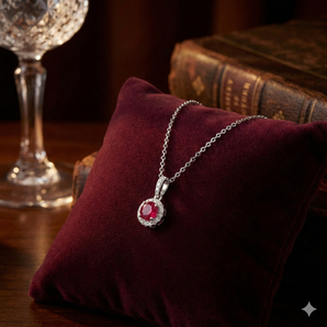 圓舞光環紅寶石項鍊