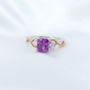 Twist ring. Purple Sapphire
