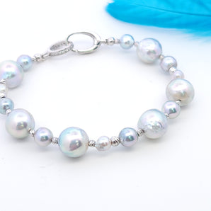 層次手鏈 • 日本Akoya銀藍色珍珠 - WILLS JEWELLERY