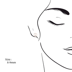 【網店限定】經典日本Akoya珍珠耳環 (8-9mm)