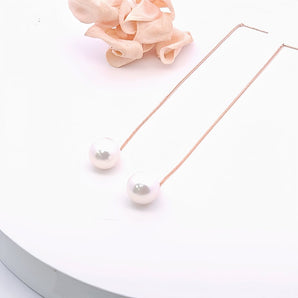 優雅長耳環・日本Akoya珍珠 - WILLS JEWELLERY