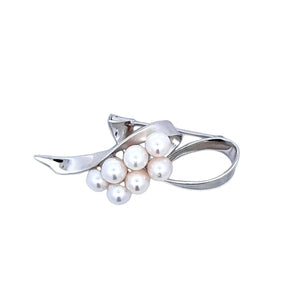 流線絲帶胸針 • 日本Akoya珍珠 - WILLS JEWELLERY