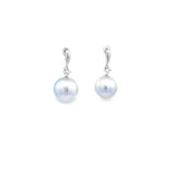 垂吊耳環・日本Akoya銀藍色珍珠 - WILLS JEWELLERY