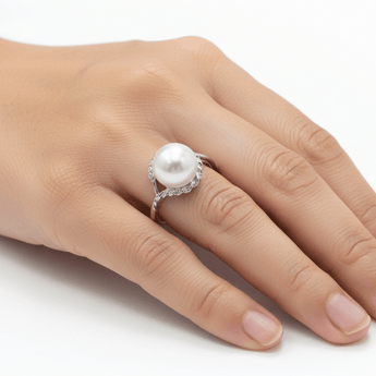 日本Akoya珍珠8mm・扭紋戒指 - WILLS JEWELLERY