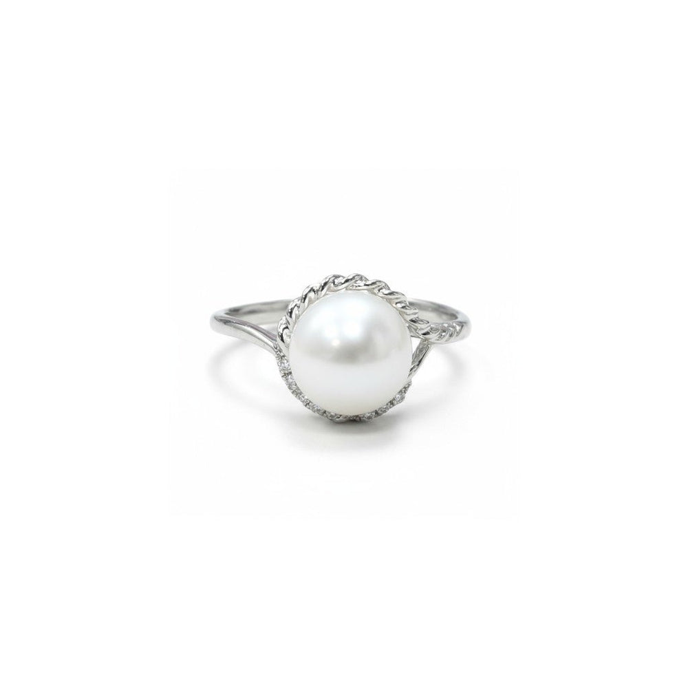 日本Akoya珍珠8mm・扭紋戒指 - WILLS JEWELLERY
