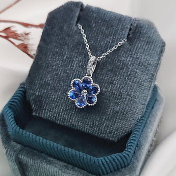Blossom・藍寶石鑽石吊墜 - WILLS JEWELLERY