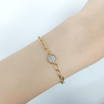 Enchaîner圓形手鏈．鑽石 - WILLS JEWELLERY