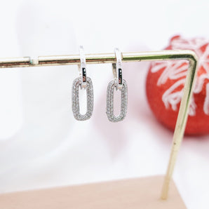 （網店限定！）Enchaîner垂吊耳環．鑽石 - WILLS JEWELLERY