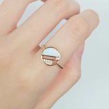 Enchaîner圓形戒指．珍珠貝母 - WILLS JEWELLERY