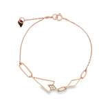 Enchaîner多邊形手鏈．珍珠貝母 - WILLS JEWELLERY